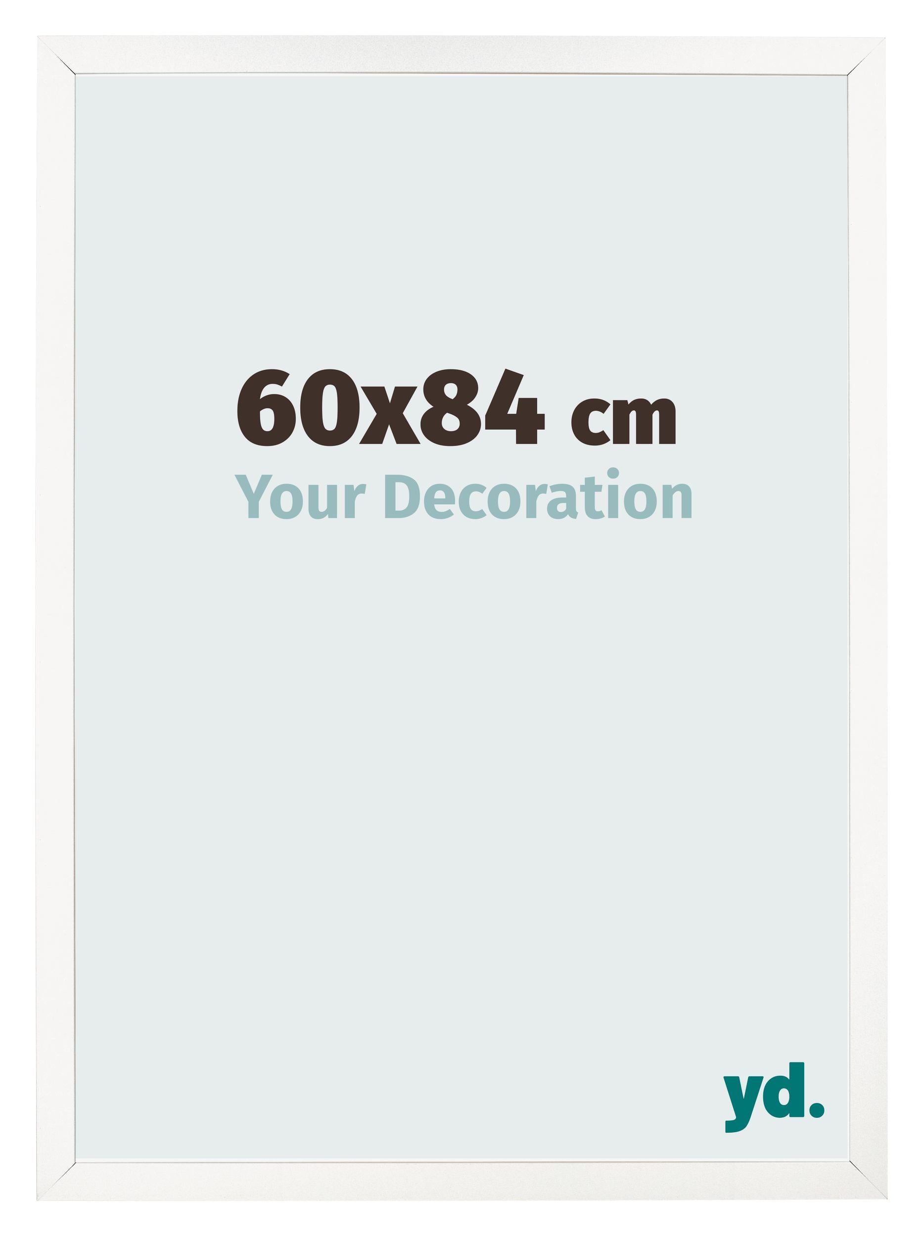 Photo Frame 60x84 cm White High Gloss MDF Bologna Front Size | Yourdecoration.com
