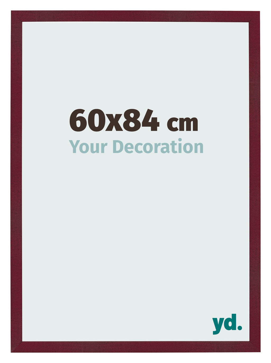 Photo Frame 60x84 cm Wine Red Swept MDF Bologna Front Size | Yourdecoration.com