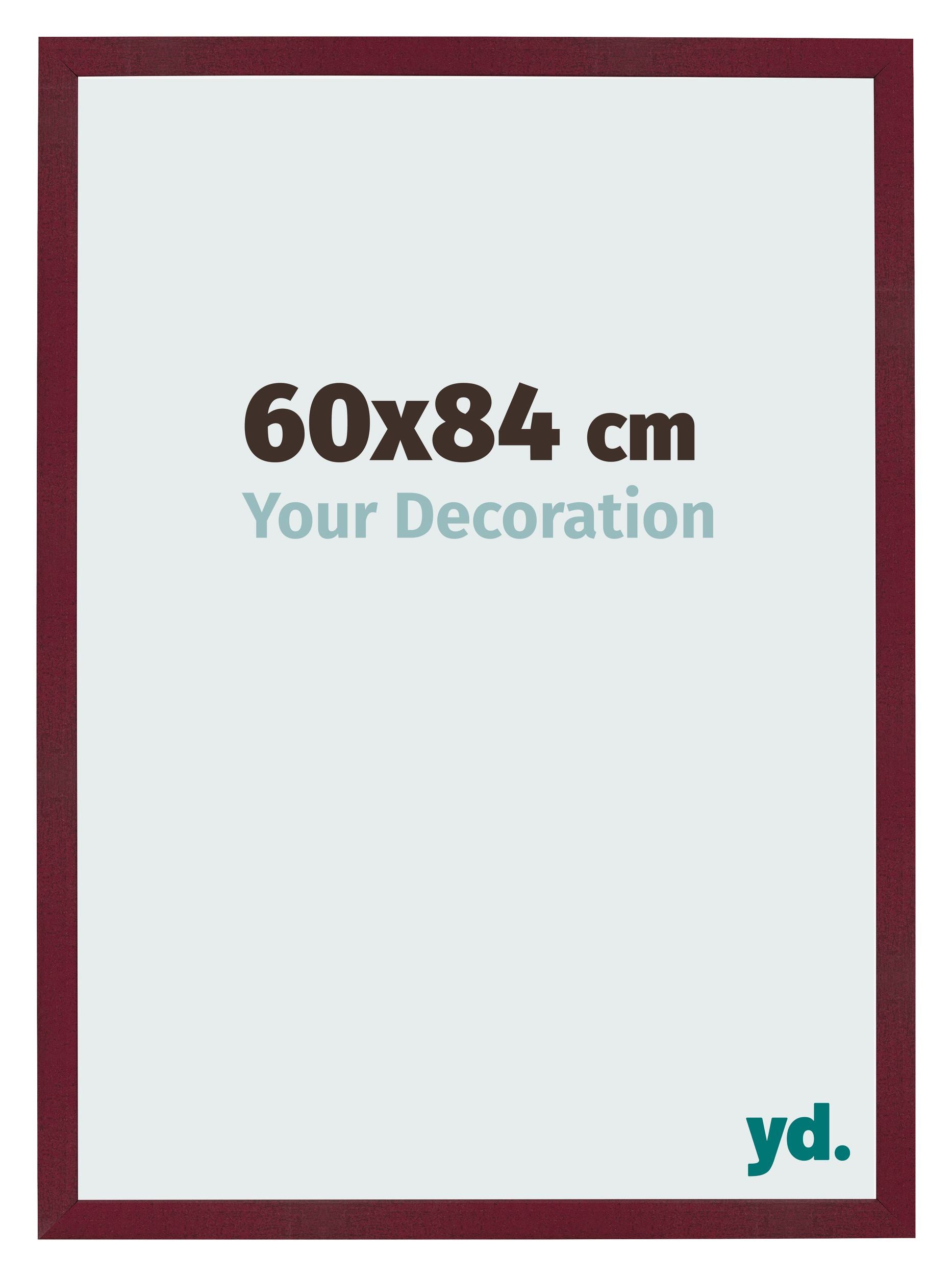 Photo Frame 60x84 cm Wine Red Swept MDF Bologna Front Size | Yourdecoration.com