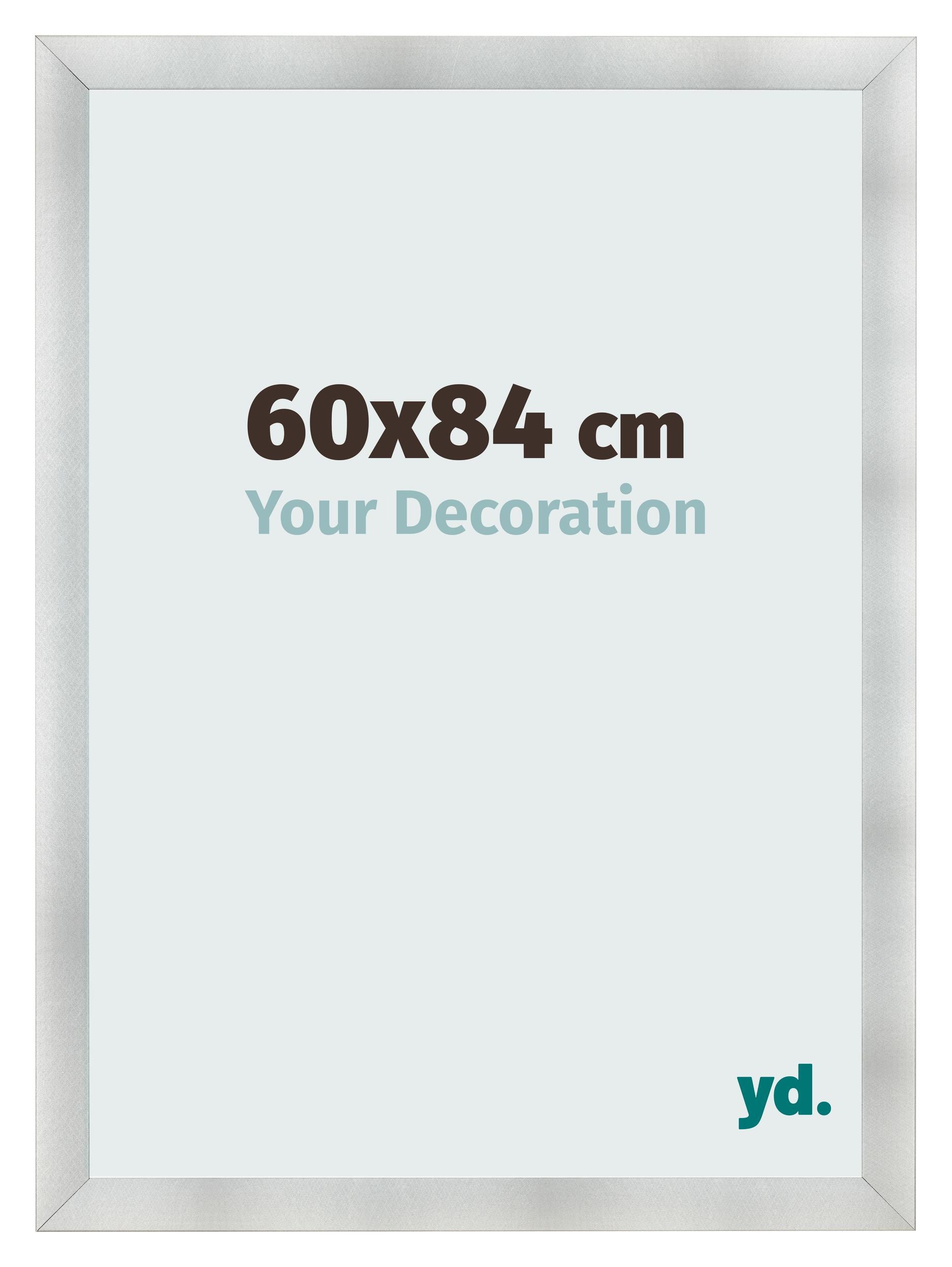 Photo Frame 60x84cm Aluminum Brushed MDF Pisa Front Size | Yourdecoration.com