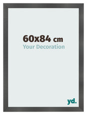 Photo Frame 60x84cm Black Silver Polished MDF Pisa Front Size | Yourdecoration.com