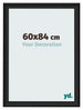 Photo Frame 60x84cm Black Woodgrain MDF Lazio Front Size | Yourdecoration.com