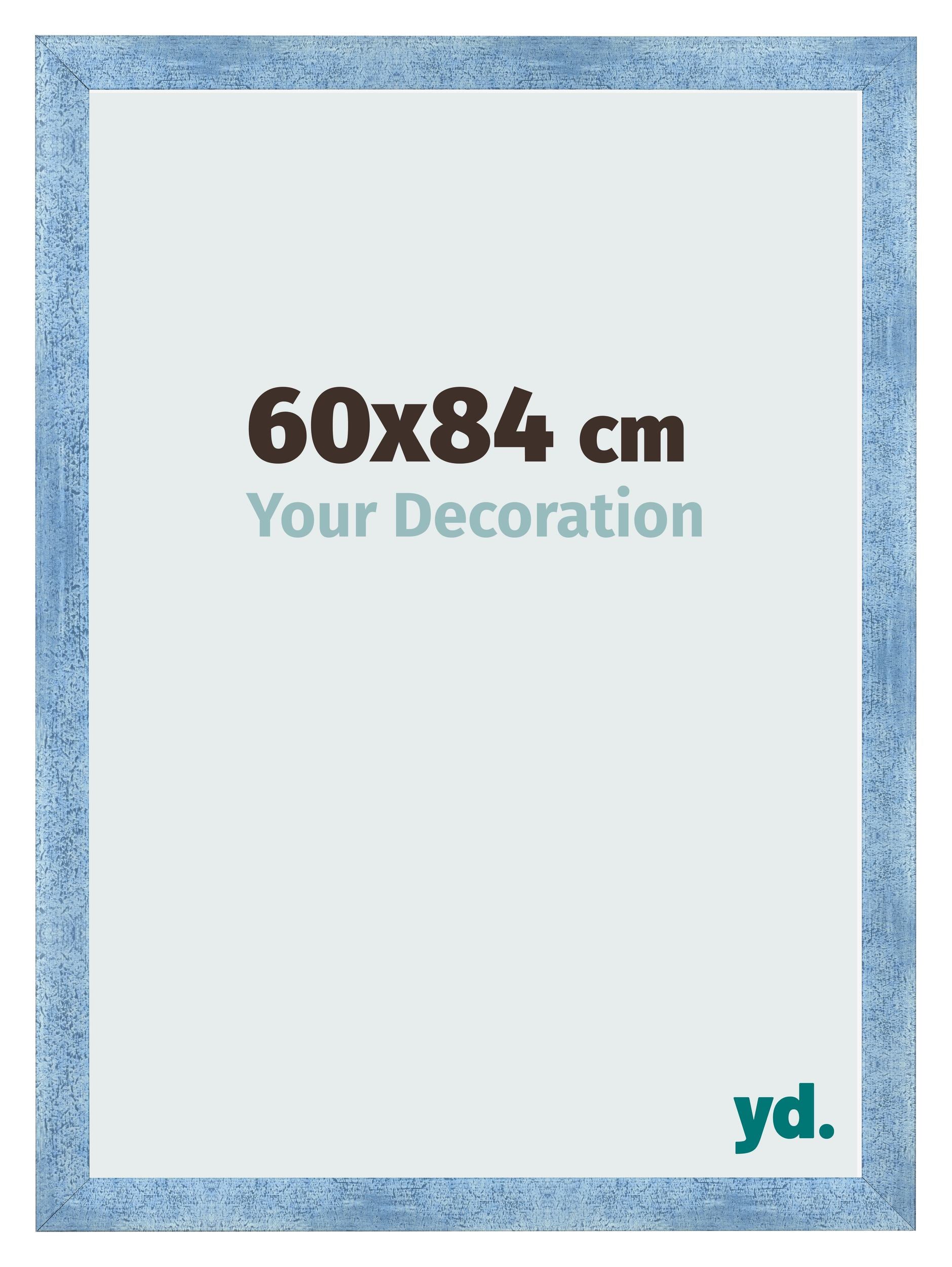 Photo Frame 60x84cm Clear Blue Swept MDF Pisa Front Size | Yourdecoration.com