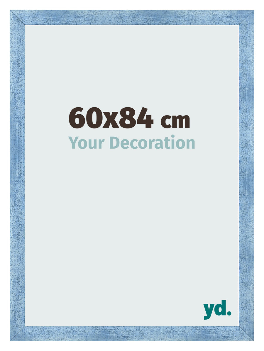 Photo Frame 60x84cm Clear Blue Swept MDF Pisa Front Size | Yourdecoration.com