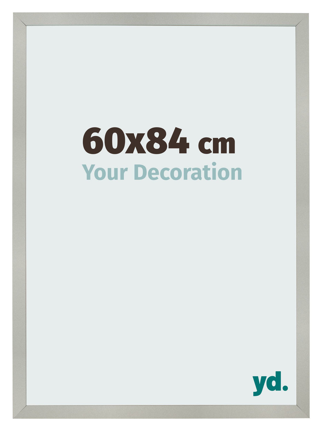 Photo Frame 60x84cm Silver Matte MDF Bologna Front Size | Yourdecoration.com