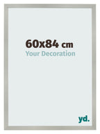Photo Frame 60x84cm Silver Matte MDF Bologna Front Size | Yourdecoration.com