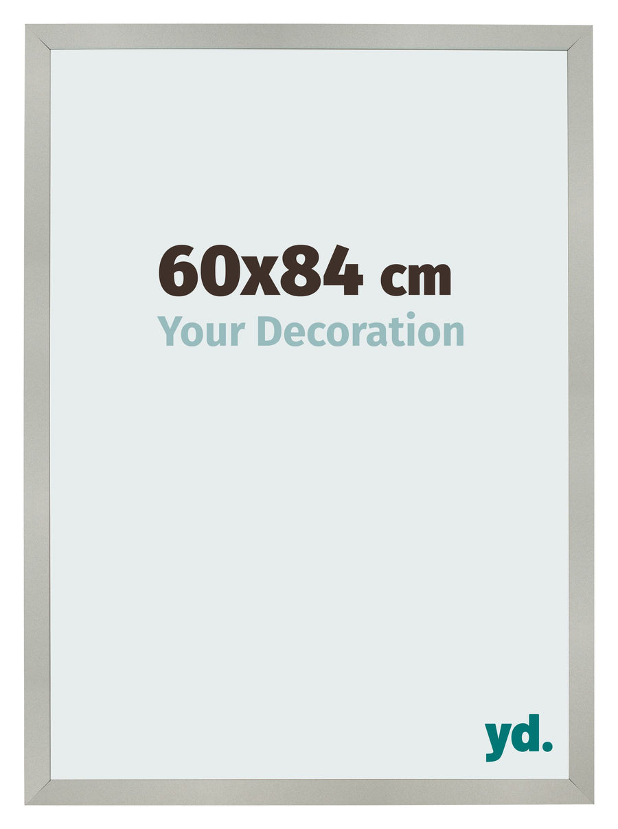 Photo Frame 60x84cm Silver Matte MDF Bologna Front Size | Yourdecoration.com
