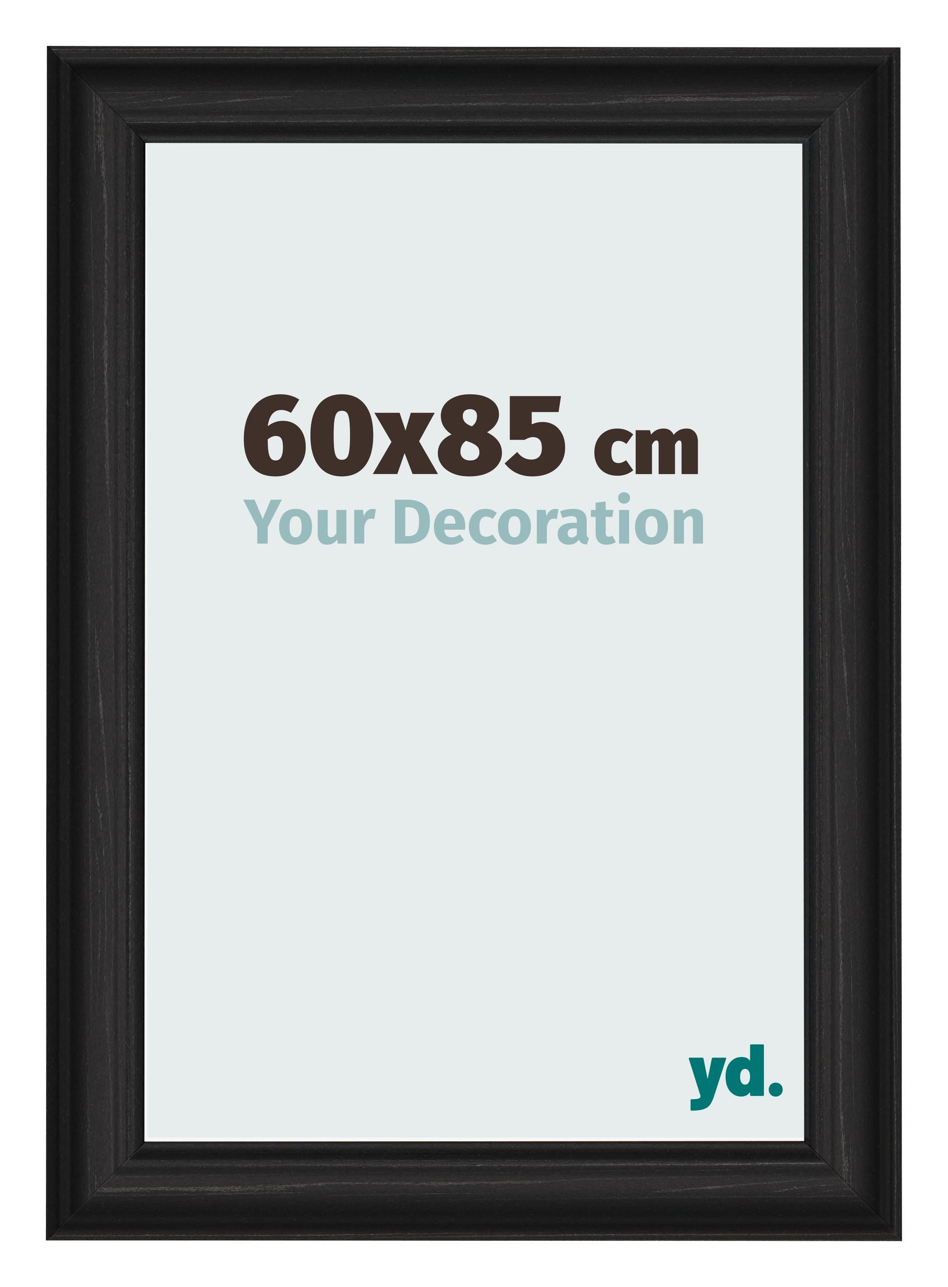 Photo Frame 60x85cm Black Woodgrain MDF Lazio Front Size | Yourdecoration.com