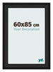 Photo Frame 60x85cm Black Woodgrain MDF Lazio Front Size | Yourdecoration.com