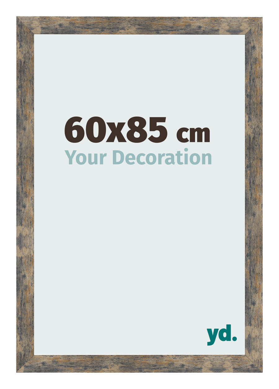 Photo Frame 60x85cm Blue Gold Melange MDF Bologna Front Size | Yourdecoration.com