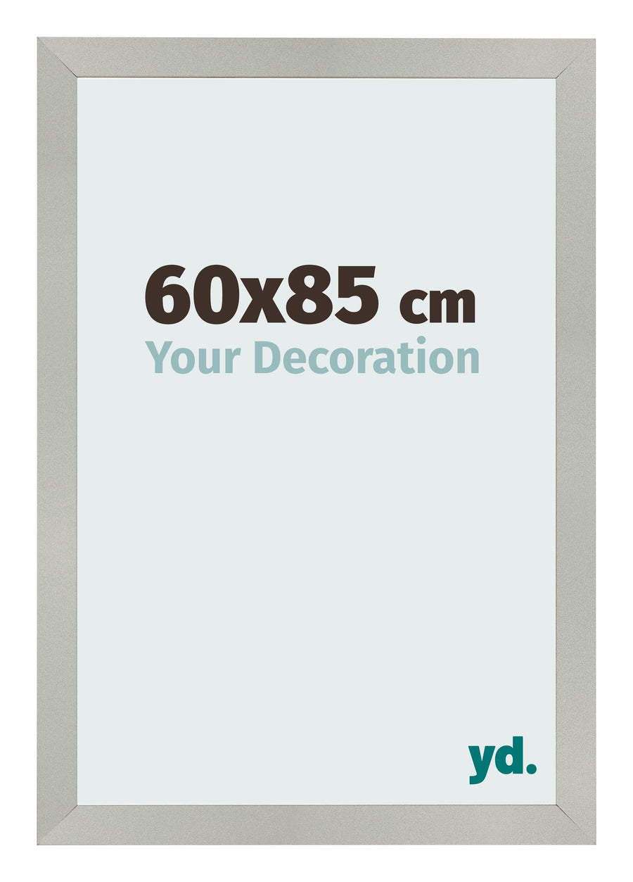 Photo Frame 60x85cm Silver Matte MDF Bologna Front Size | Yourdecoration.com