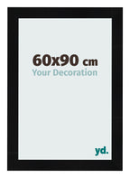 Photo Frame 60x90cm Black Silver Polished MDF Pisa Front Size | Yourdecoration.com