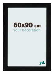 Photo Frame 60x90cm Black Silver Polished MDF Pisa Front Size | Yourdecoration.com