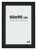 Photo Frame 60x90cm Black Woodgrain MDF Lazio Front Size | Yourdecoration.com