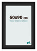 Photo Frame 60x90cm Black Woodgrain MDF Lazio Front Size | Yourdecoration.com