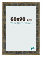 Photo Frame 60x90cm Blue Gold Melange MDF Pisa Front Size | Yourdecoration.com