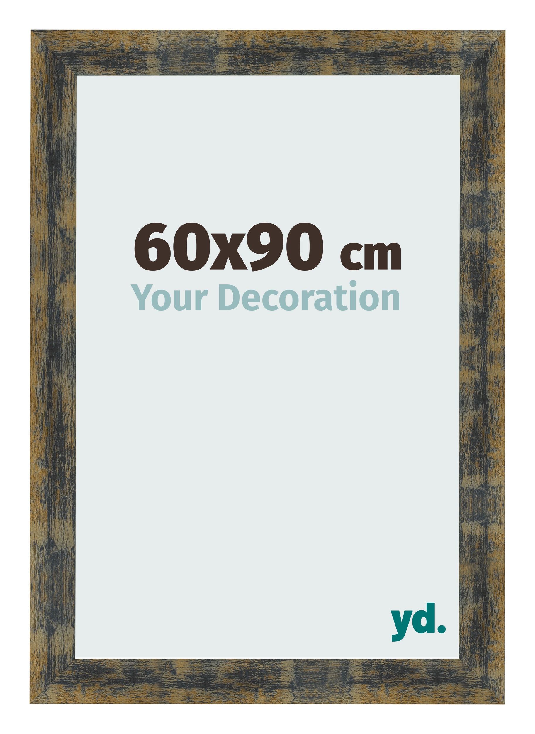 Photo Frame 60x90cm Blue Gold Melange MDF Pisa Front Size | Yourdecoration.com