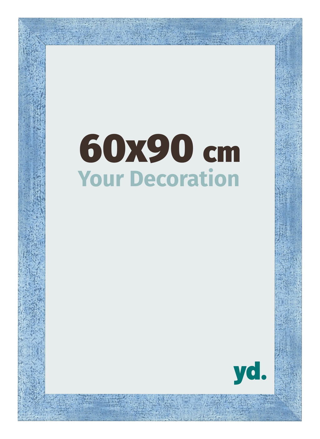 Photo Frame 60x90cm Clear Blue Swept MDF Pisa Front Size | Yourdecoration.com