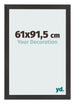 Photo Frame 61x91 5 cm Black Matte MDF Bologna Front Size | Yourdecoration.com