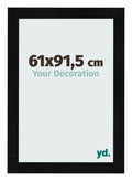 Photo Frame 61x91 5cm Black Silver Polished MDF Pisa Front Size | Yourdecoration.com