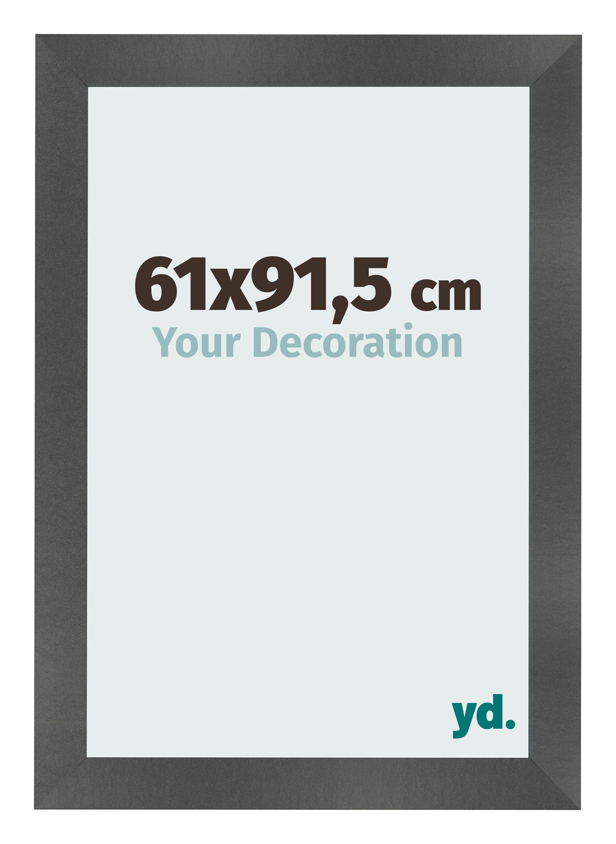 Photo Frame 61x91 5cm Black Silver Polished MDF Pisa Front Size | Yourdecoration.com
