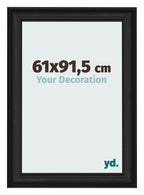 Photo Frame 61x91 5cm Black Woodgrain MDF Lazio Front Size | Yourdecoration.com