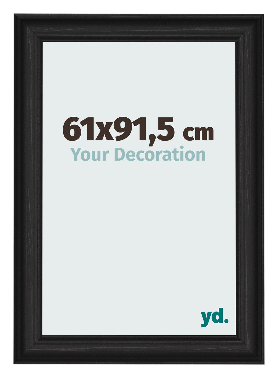 Photo Frame 61x91 5cm Black Woodgrain MDF Lazio Front Size | Yourdecoration.com