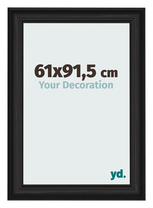 Photo Frame 61x91 5cm Black Woodgrain MDF Lazio Front Size | Yourdecoration.com
