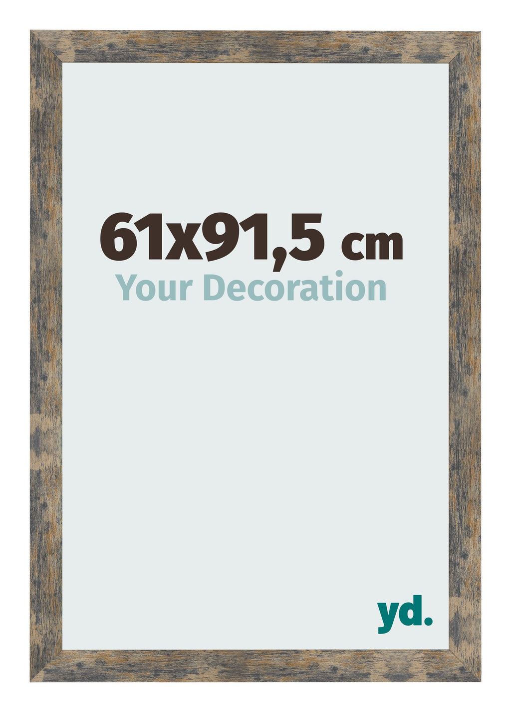 Photo Frame 61x91 5cm Blue Gold Melange MDF Bologna Front Size | Yourdecoration.com
