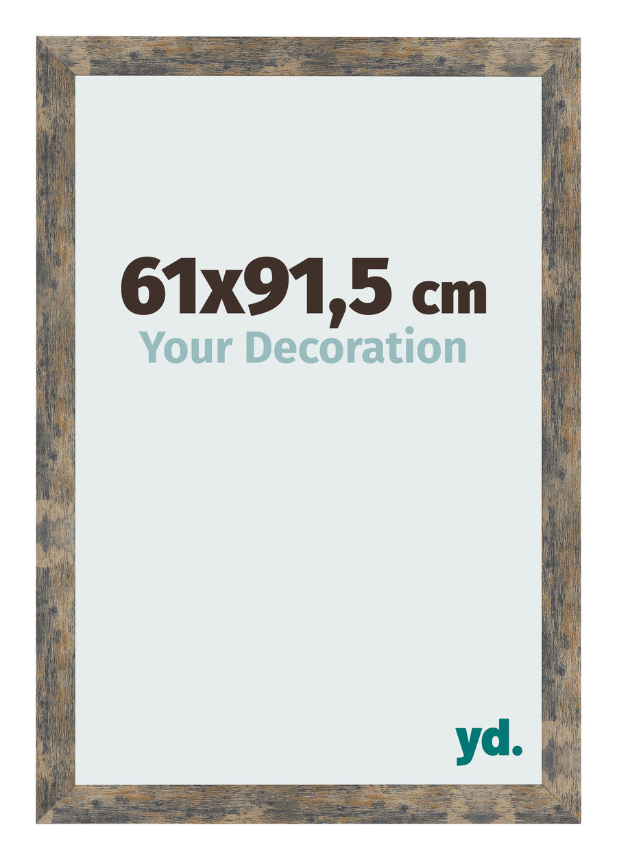 Photo Frame 61x91 5cm Blue Gold Melange MDF Bologna Front Size | Yourdecoration.com