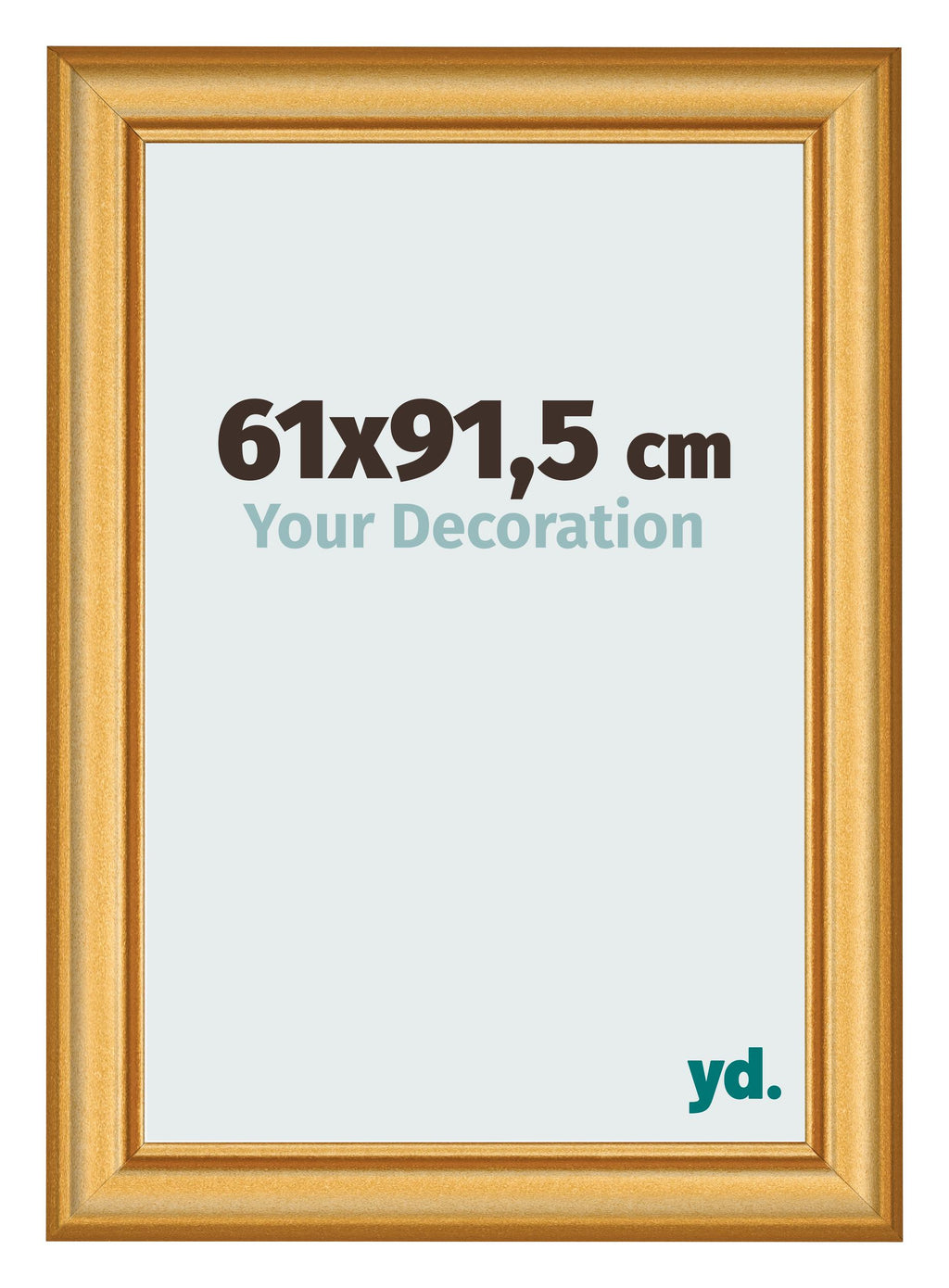 Photo Frame 61x91 5cm Gold Matte MDF Lazio Front Size | Yourdecoration.com