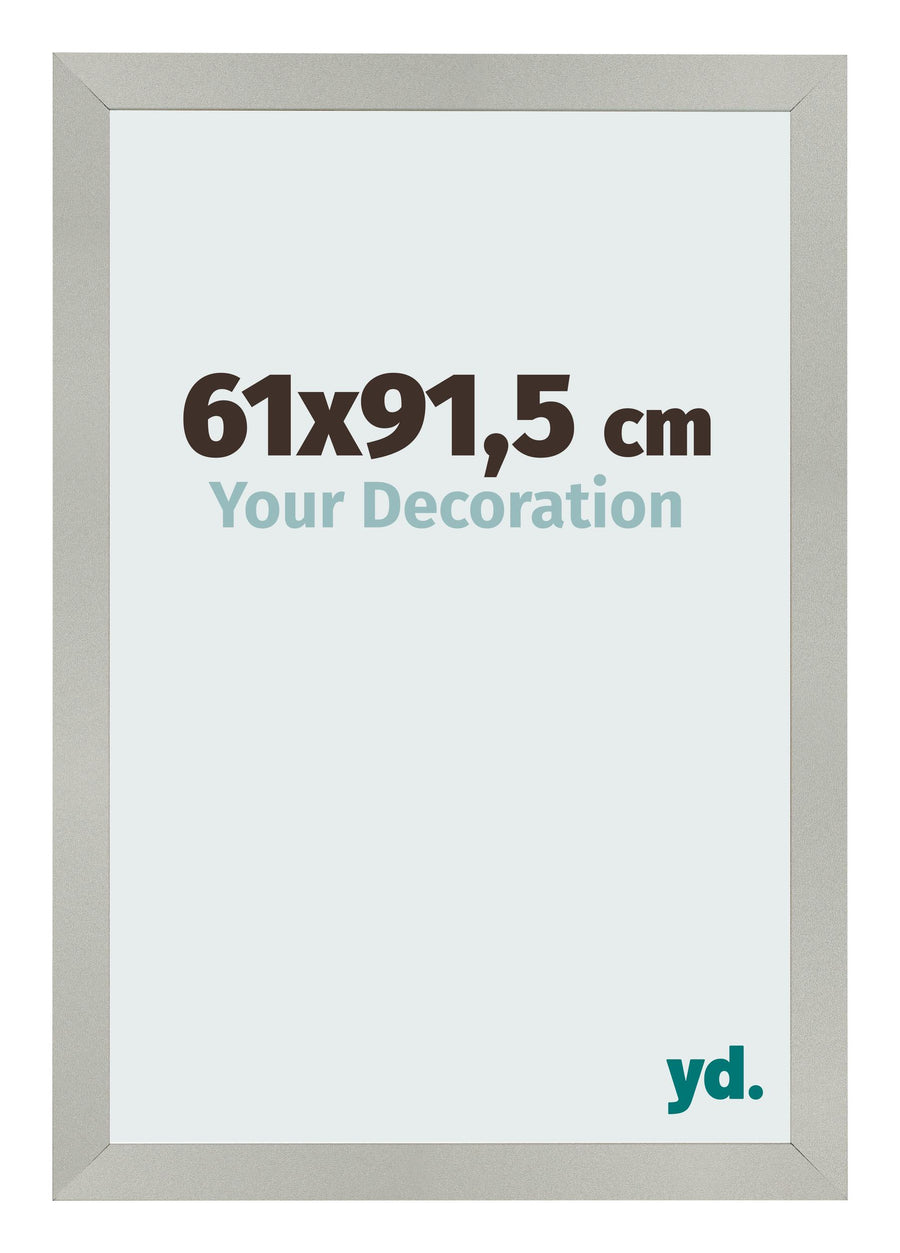 Photo Frame 61x91 5cm Silver Matte MDF Bologna Front Size | Yourdecoration.com