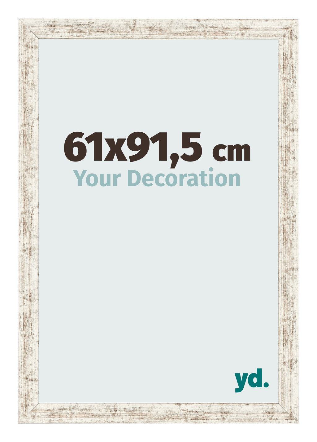 Photo Frame 61x91 5cm White Vintage MDF Bologna Front Size | Yourdecoration.com