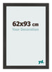 Photo Frame 62x93 cm Black Matte MDF Bologna Front Size | Yourdecoration.com