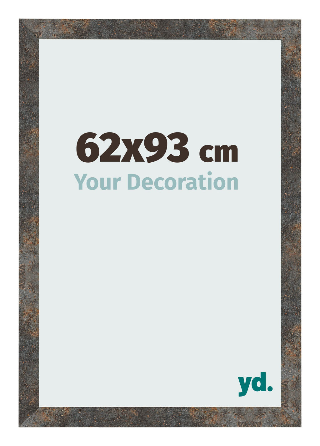 Photo Frame 62x93 cm Oxidized Metal MDF Bologna Front Size | Yourdecoration.com