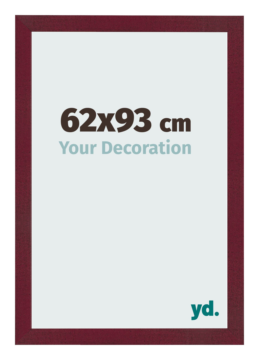 Photo Frame 62x93 cm Wine Red Swept MDF Bologna Front Size | Yourdecoration.com
