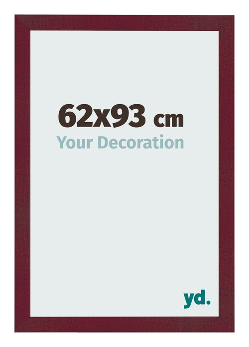 Photo Frame 62x93 cm Wine Red Swept MDF Bologna Front Size | Yourdecoration.com