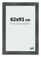 Photo Frame 62x93cm Black Silver Polished MDF Pisa Front Size | Yourdecoration.com