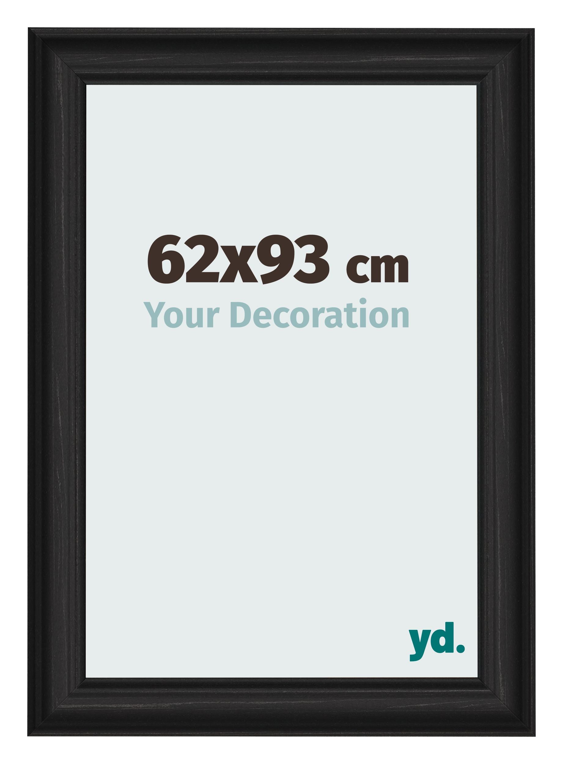 Photo Frame 62x93cm Black Woodgrain MDF Lazio Front Size | Yourdecoration.com