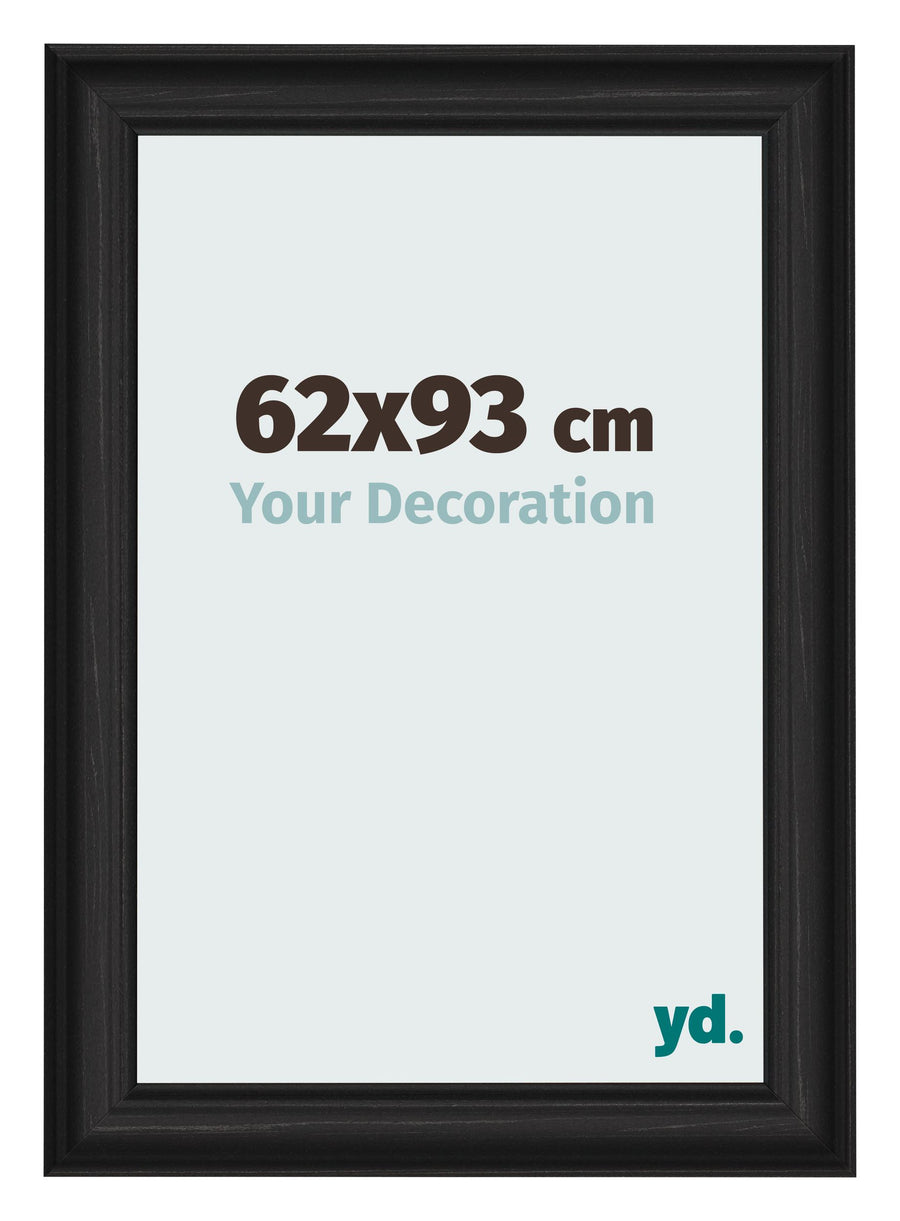 Photo Frame 62x93cm Black Woodgrain MDF Lazio Front Size | Yourdecoration.com