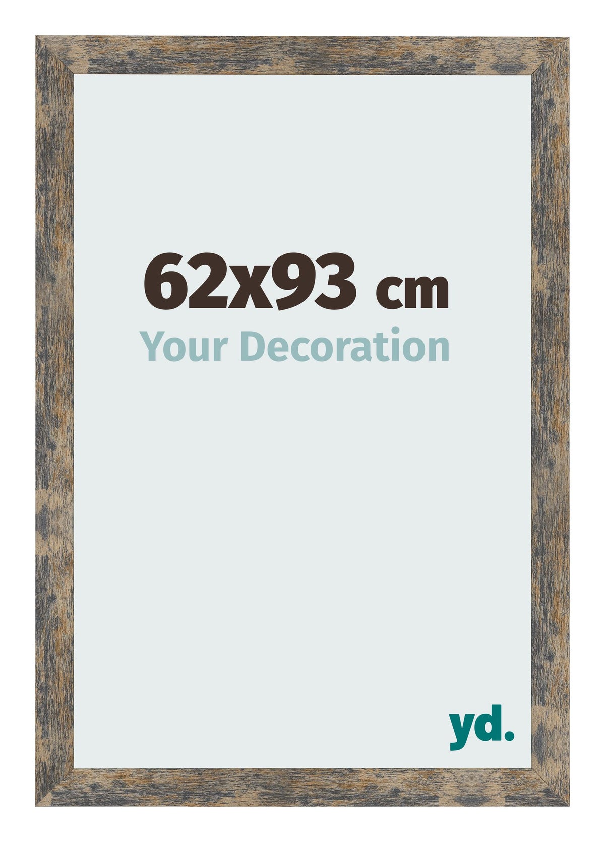 Photo Frame 62x93cm Blue Gold Melange MDF Bologna Front Size | Yourdecoration.com