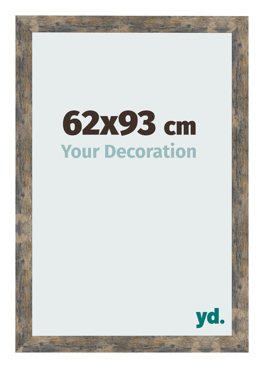 Photo Frame 62x93cm Blue Gold Melange MDF Bologna Front Size | Yourdecoration.com