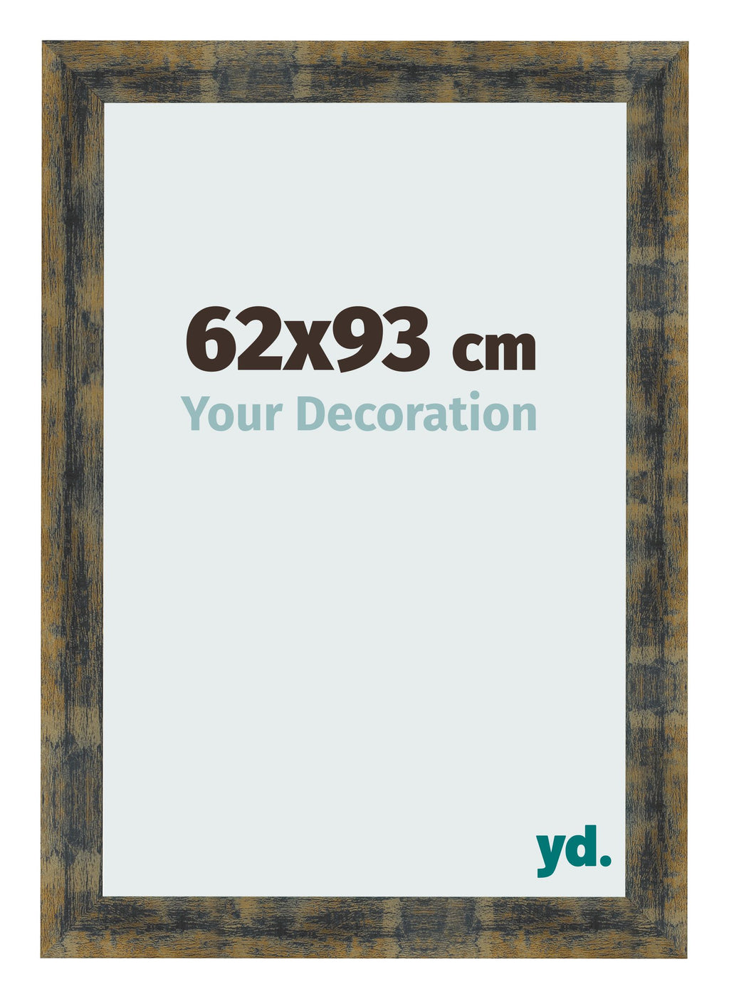 Photo Frame 62x93cm Blue Gold Melange MDF Pisa Front Size | Yourdecoration.com