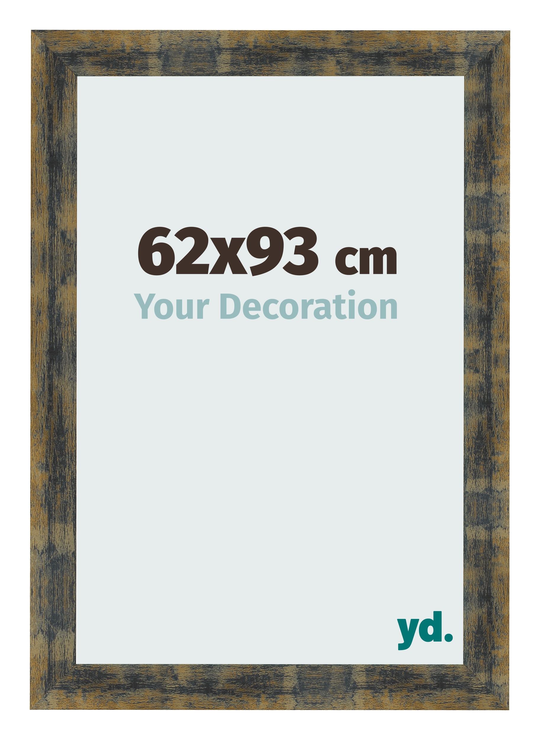 Photo Frame 62x93cm Blue Gold Melange MDF Pisa Front Size | Yourdecoration.com