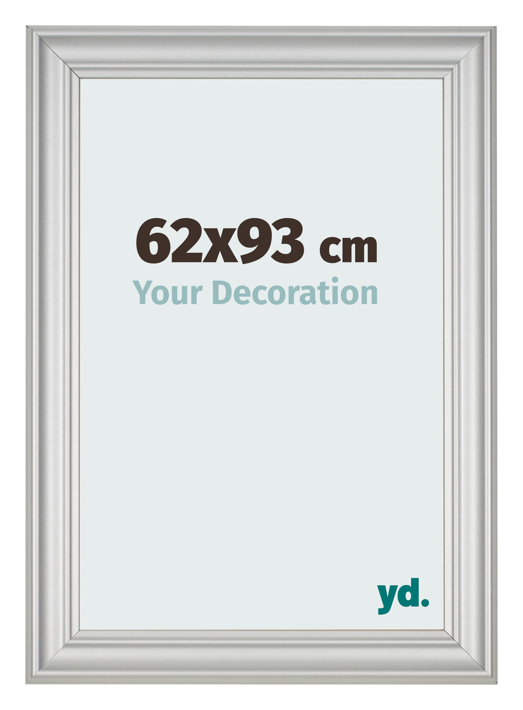 Photo Frame 62x93cm Silver Matte MDF Lazio Front Size | Yourdecoration.com