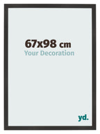 Photo Frame 67x98 cm Black Matte MDF Bologna Front Size | Yourdecoration.com