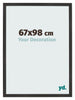 Photo Frame 67x98 cm Black Matte MDF Bologna Front Size | Yourdecoration.com