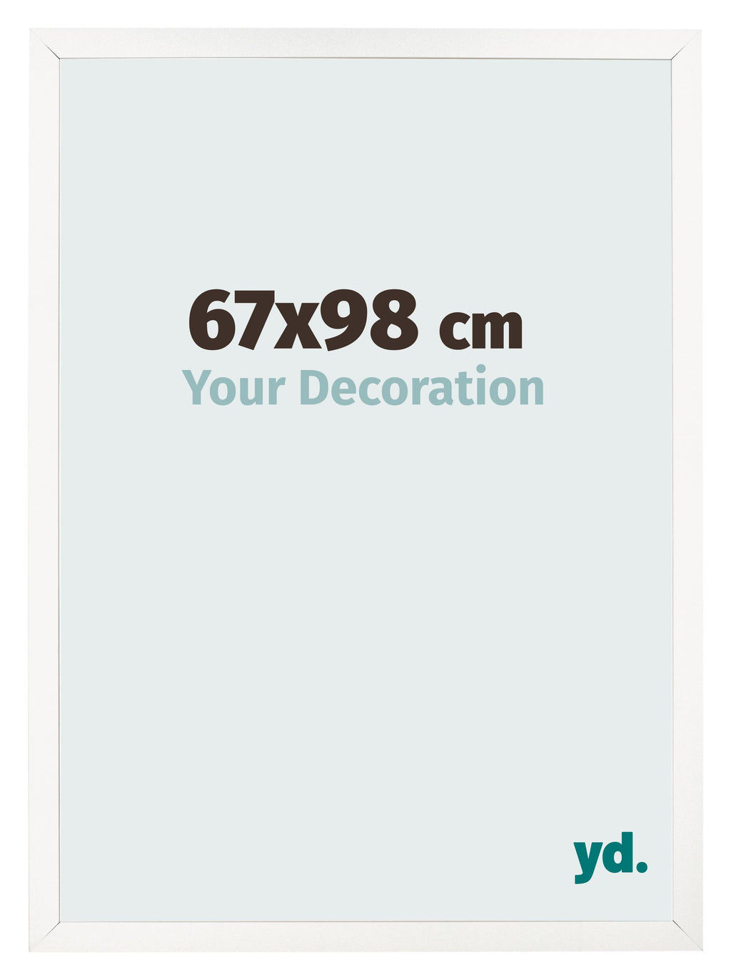Photo Frame 67x98 cm White High Gloss MDF Bologna Front Size | Yourdecoration.com