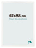 Photo Frame 67x98 cm White High Gloss MDF Bologna Front Size | Yourdecoration.com