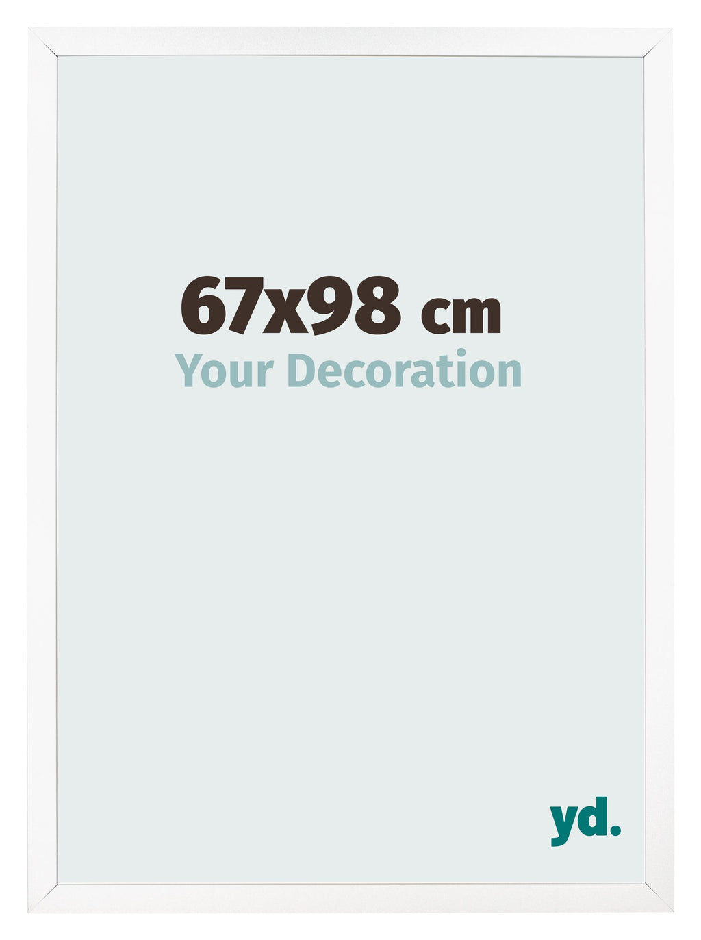 Photo Frame 67x98 cm White Matte MDF Bologna Front Size | Yourdecoration.com